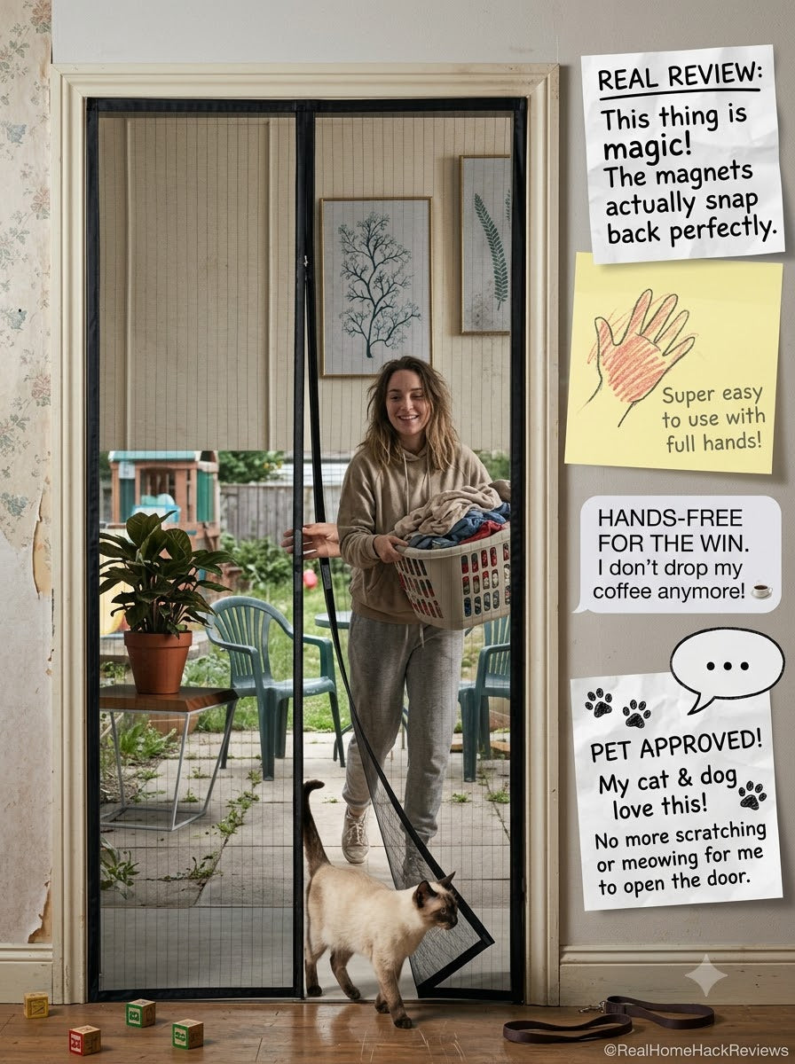 Magic Mesh Magnetic Mosquito Screen Door Net Curtain with Magnets Reinforced Polyester Mesh Curtain