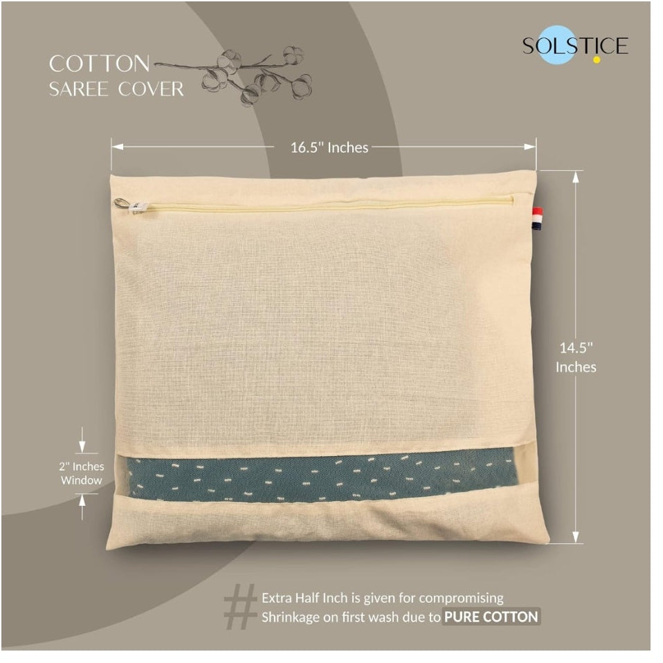 Cotton Saree Bags/Covers For Storage Set Of - 12