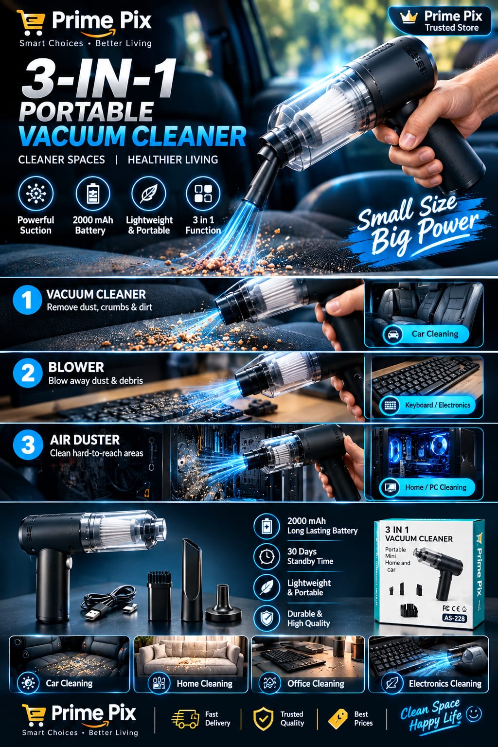 Wireless Powerful Portable Vacuum cleaner