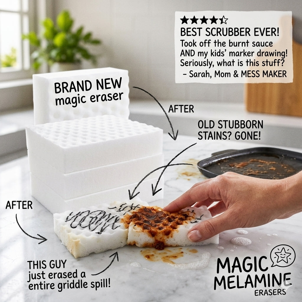 Sponge Pad for Household Stain and Dirt Removal (Pack of 5)